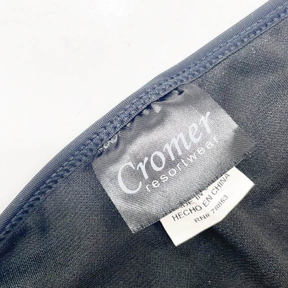 Cromer Resortwear black side cut out bikini bottoms - Picture 3 of 4